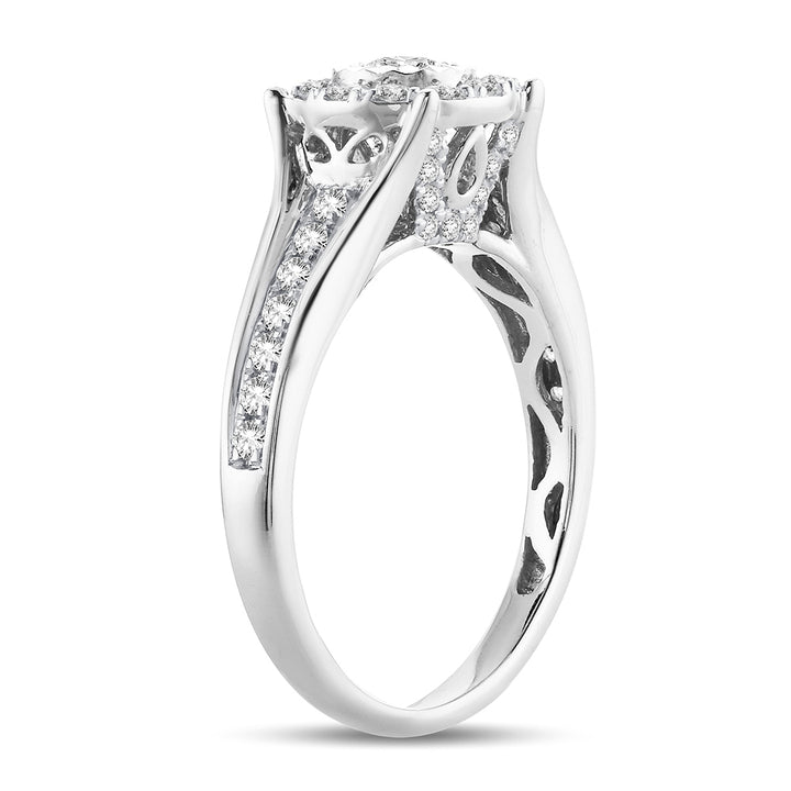 Brilliant 14k White Gold Lab Diamond Engagement Ring (0.62CT)