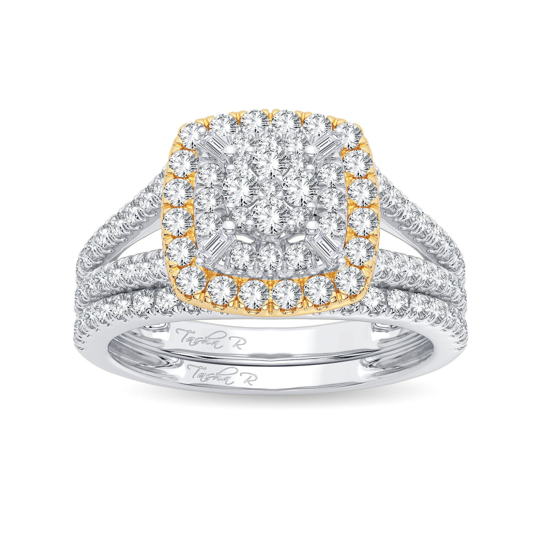 14K Yellow Gold Lab Diamond Bridal Ring - 0.75CT Brilliance