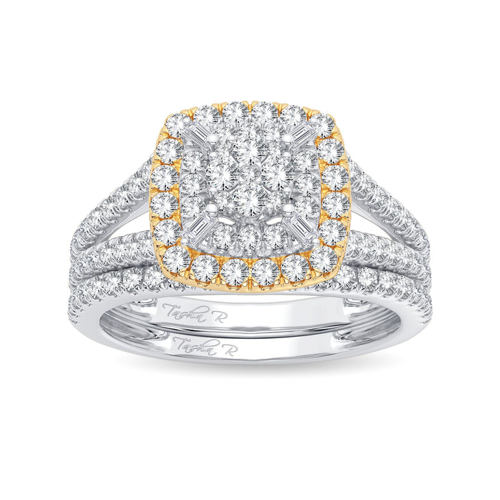 14K Yellow Gold Lab Diamond Bridal Ring - 0.75CT Brilliance