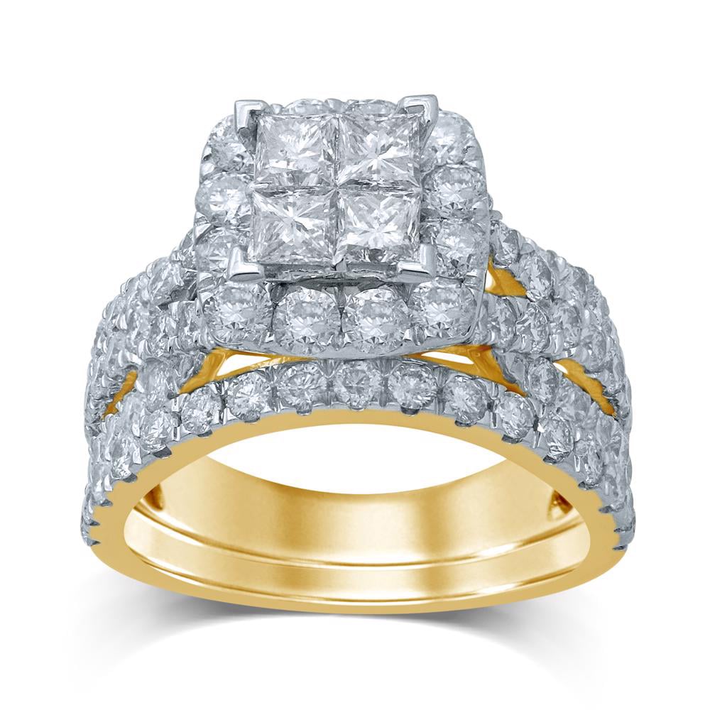 Dazzling 14K 3.16CT Diamond BRIDAL RING