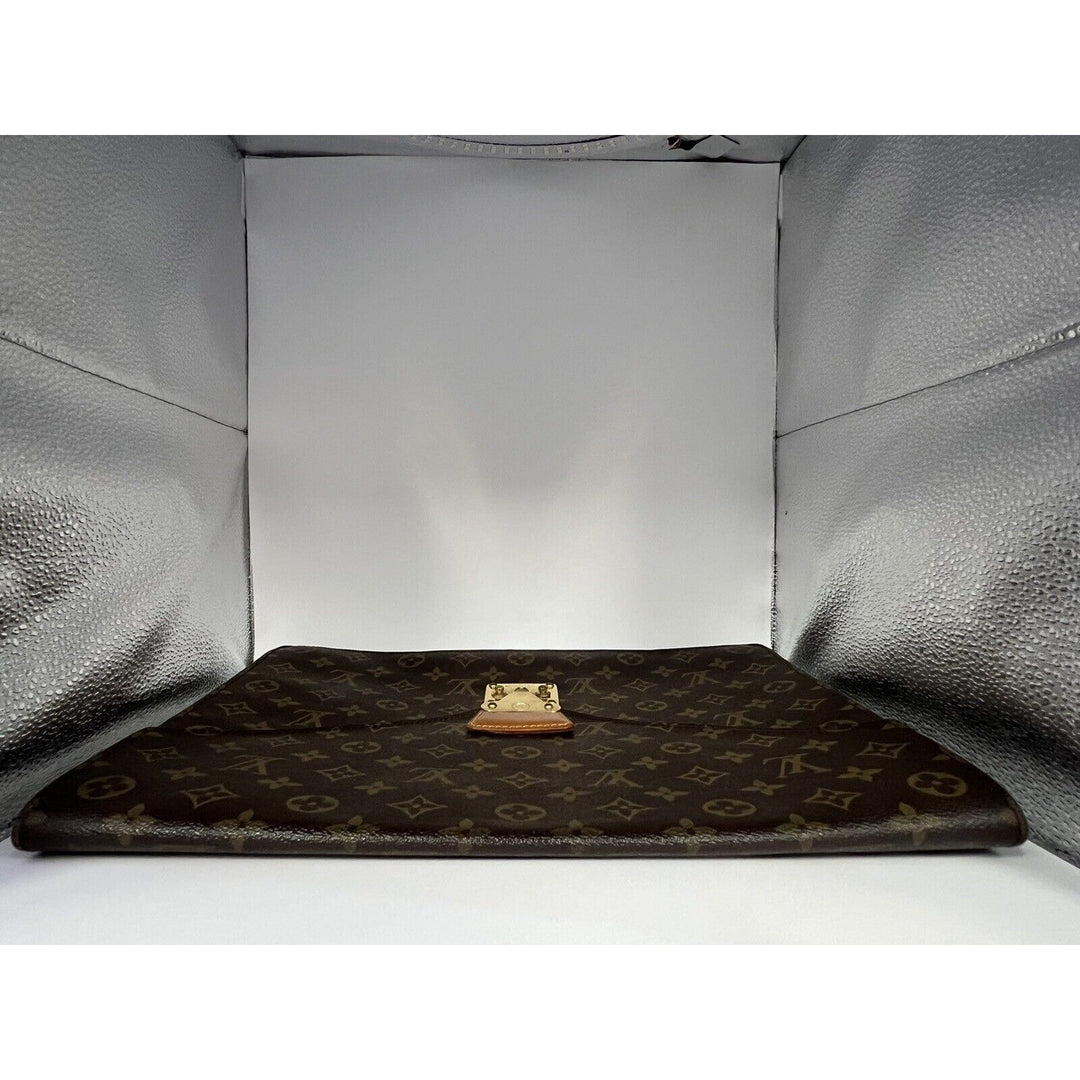 Louis Vuitton Porte-Documents Briefcase/Document Case One Size Brown Canvas