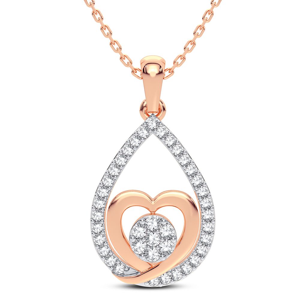Dazzling 14K 0.25CT DIAMOND PENDANT