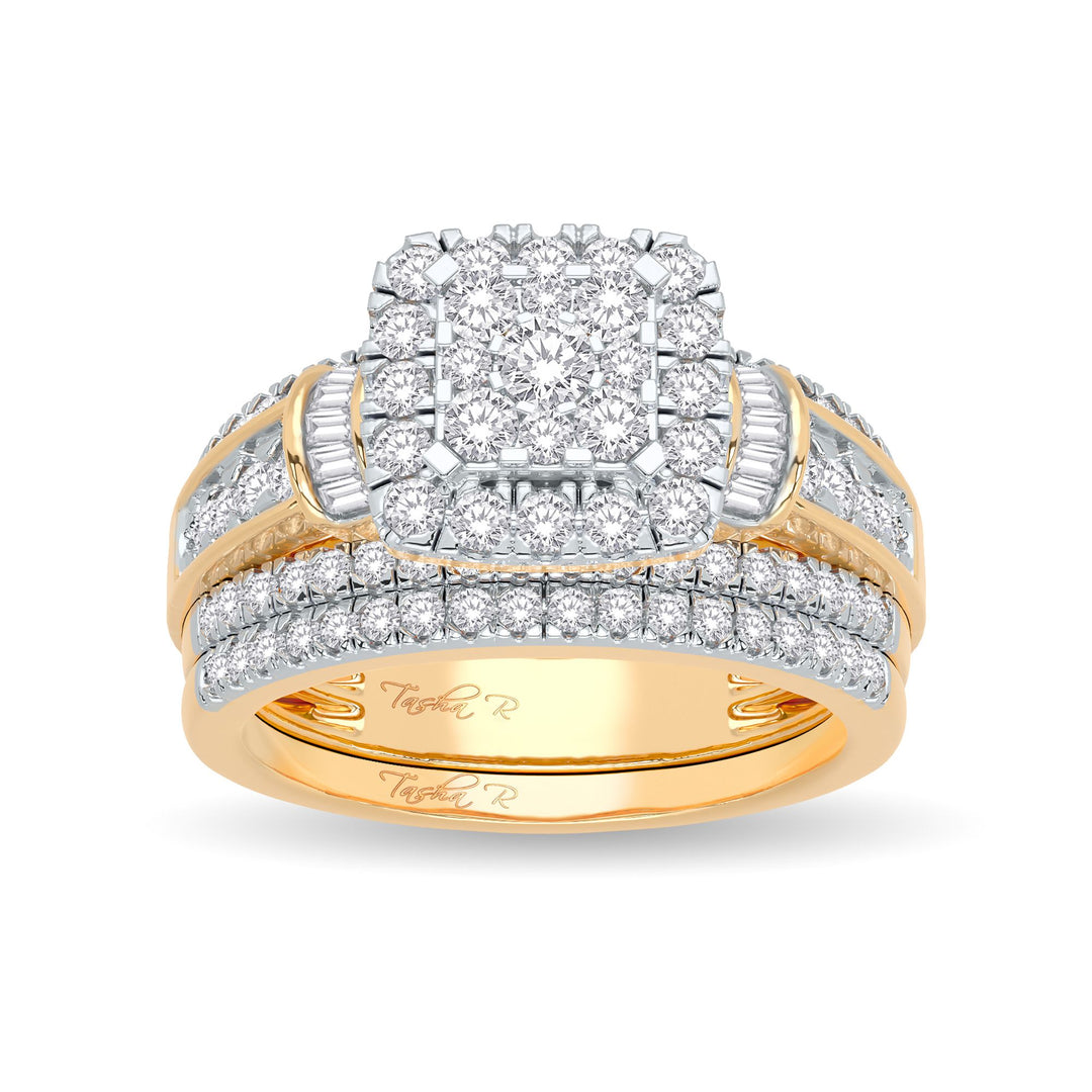 14k Yellow Gold Lab Diamond Bridal Ring - 1ct Elegance