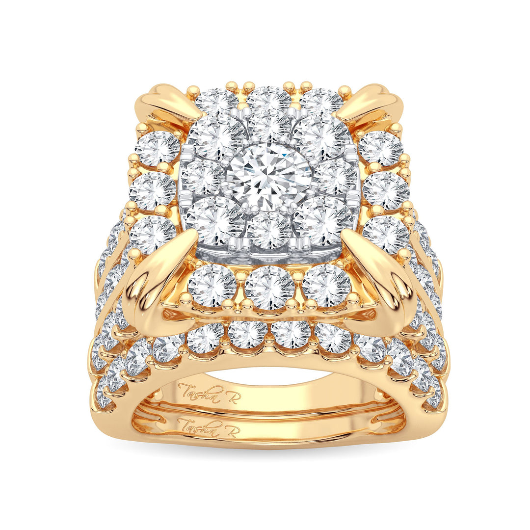14K Yellow Gold Lab Diamond Bridal Ring (5.25CT)