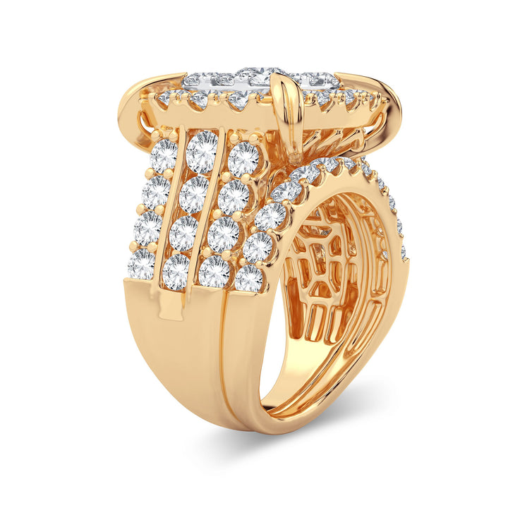 14K Yellow Gold Lab Diamond Bridal Ring (5.25CT)