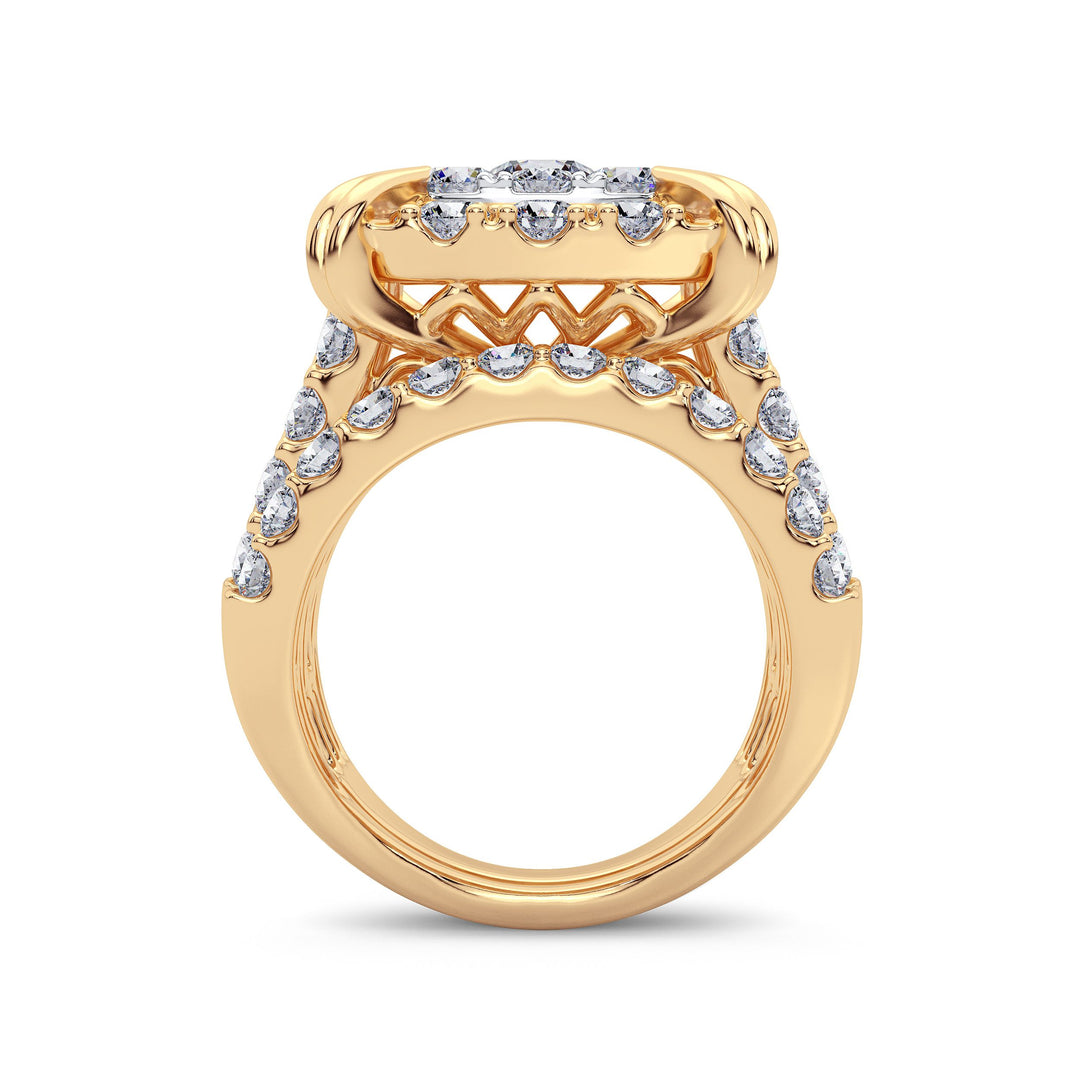 14K Yellow Gold Lab Diamond Bridal Ring (5.25CT)