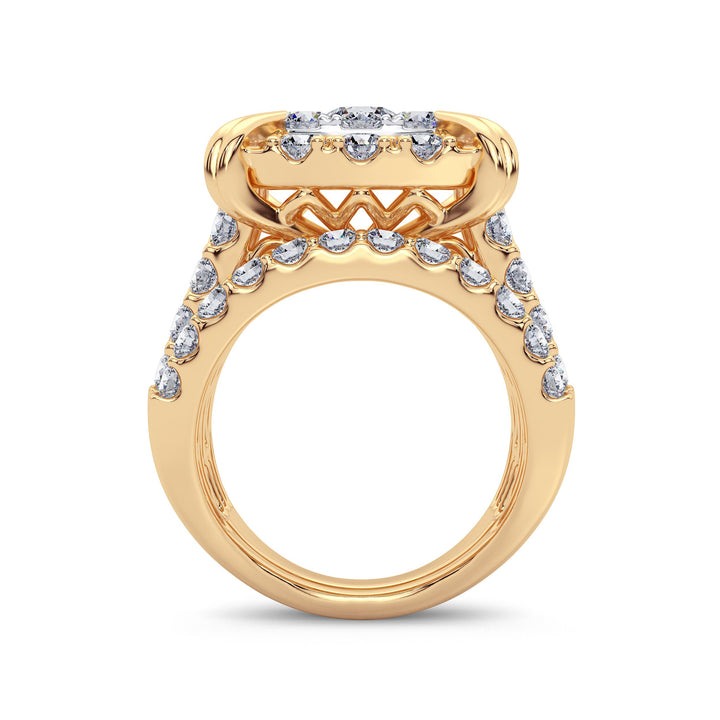 14K Yellow Gold Lab Diamond Bridal Ring (5.25CT)