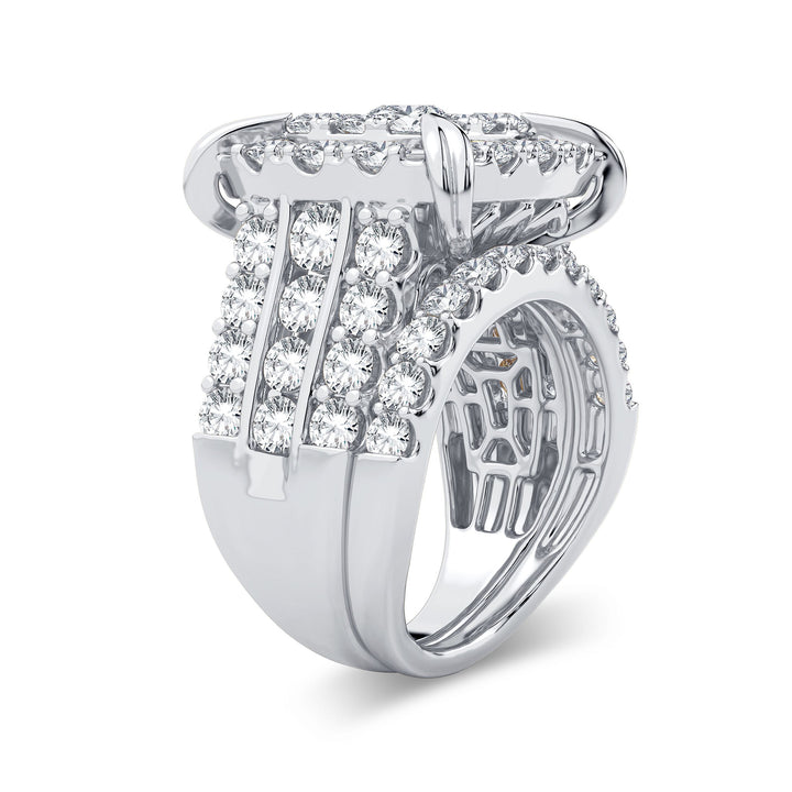 Brilliant 14k White Gold Lab Diamond Bridal Ring (5.25CT)