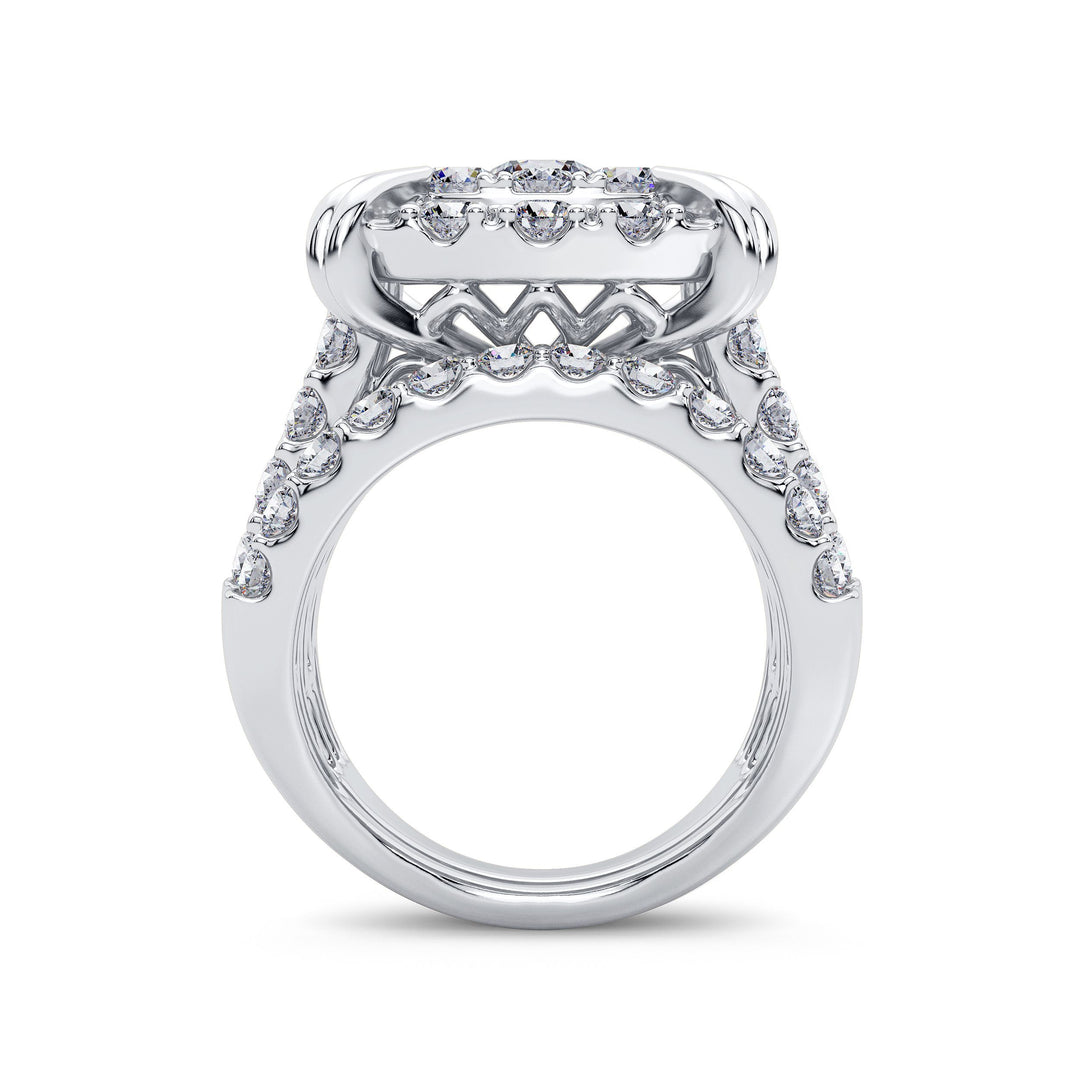 Brilliant 14k White Gold Lab Diamond Bridal Ring (5.25CT)