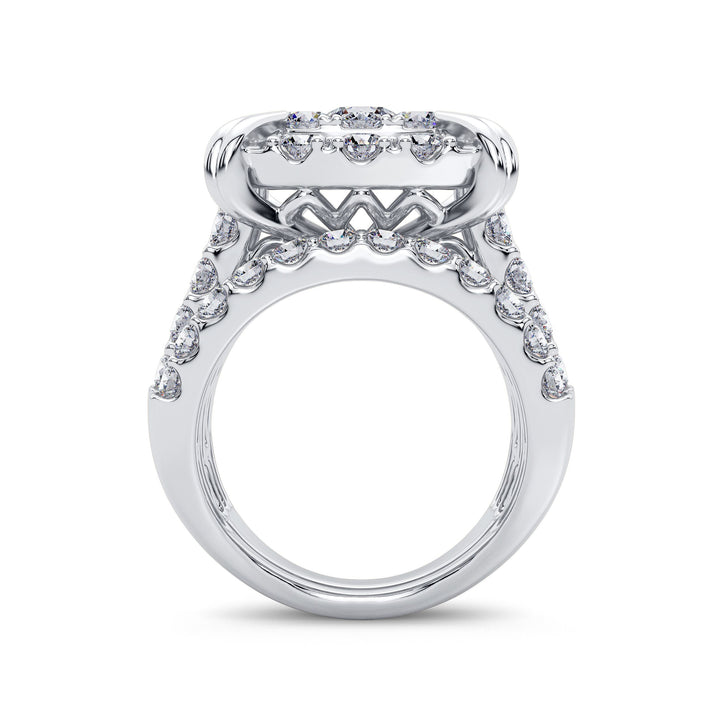 Brilliant 14k White Gold Lab Diamond Bridal Ring (5.25CT)