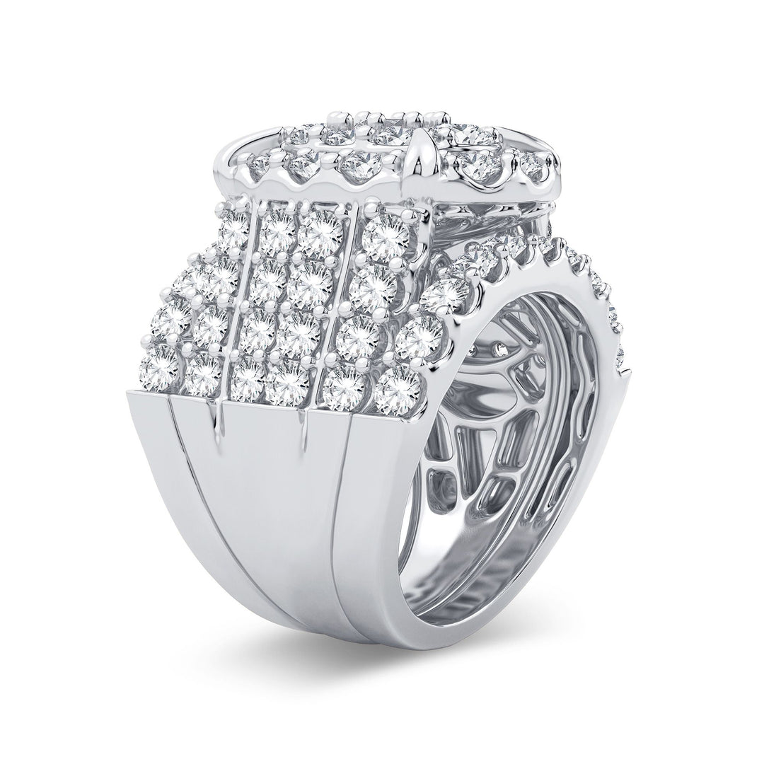 Brilliant 14k White Gold 5CT Lab Diamond Bridal Ring