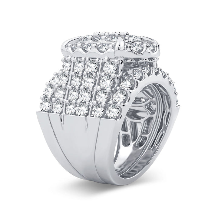 Brilliant 14k White Gold 5CT Lab Diamond Bridal Ring