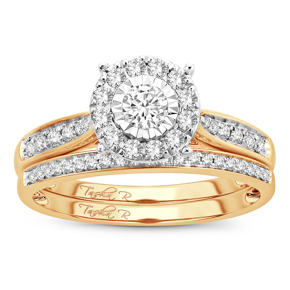 14K Yellow Gold Lab Diamond Bridal Ring (0.45ct)
