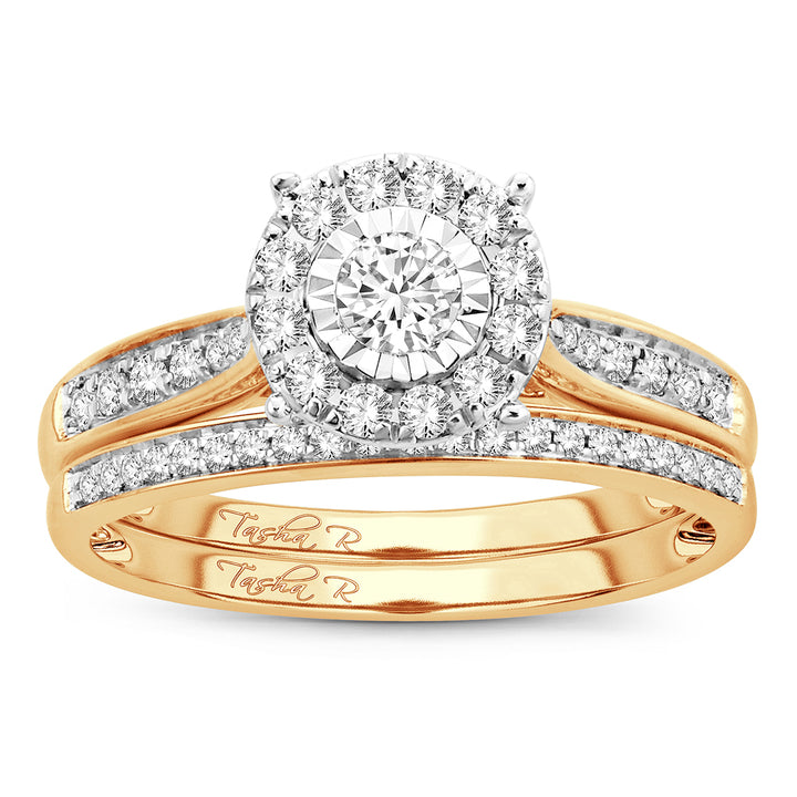 14K Yellow Gold Lab Diamond Bridal Ring (0.45ct)