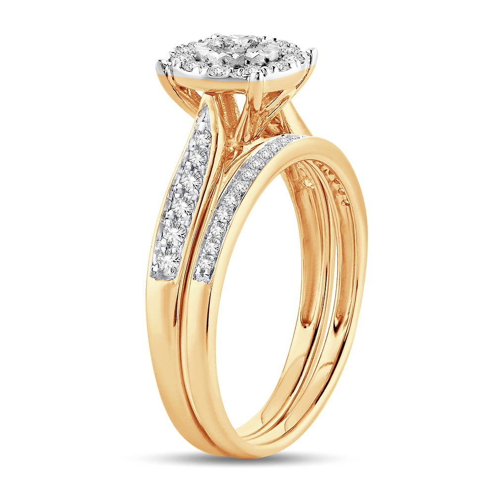 14K Yellow Gold Lab Diamond Bridal Ring (0.45ct)