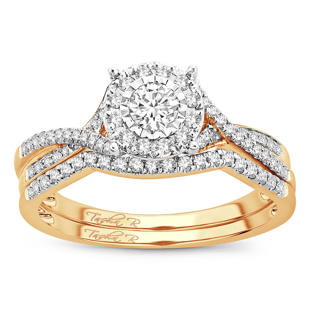 14K Yellow Gold Lab-Grown Diamond Bridal Ring Brilliance
