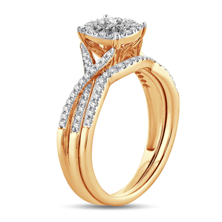 14K Yellow Gold Lab-Grown Diamond Bridal Ring Brilliance