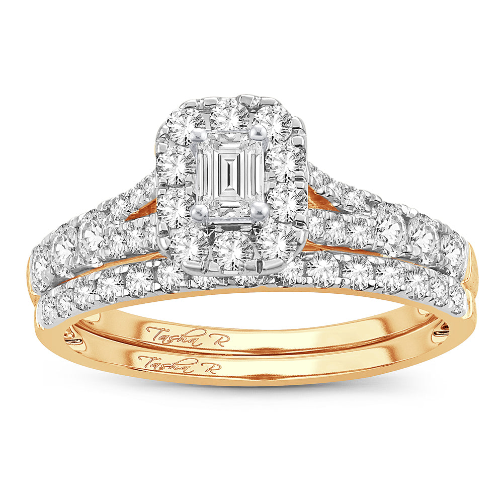 14K Yellow Gold 1CT Lab Diamond Womens Bridal Ring