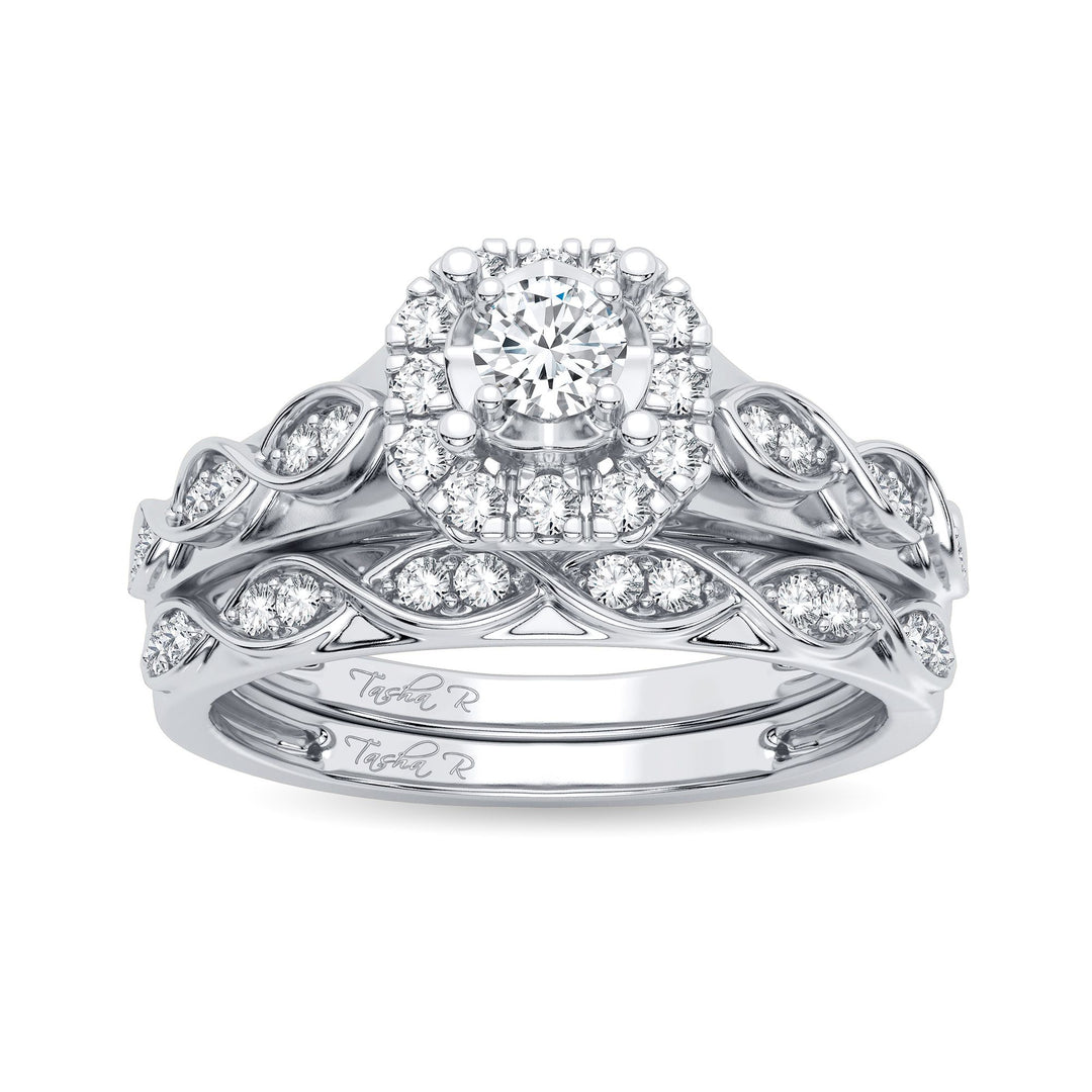 Elegant 14k White Gold 0.42CT Lab Diamond Engagement Ring