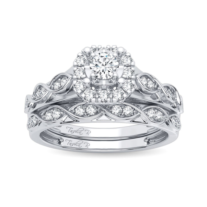 Elegant 14k White Gold 0.42CT Lab Diamond Engagement Ring