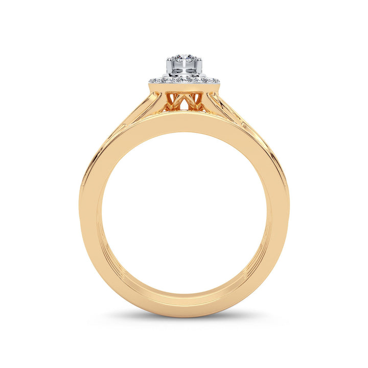 14K Yellow Gold Lab Diamond Womens Bridal Ring 0.54CT