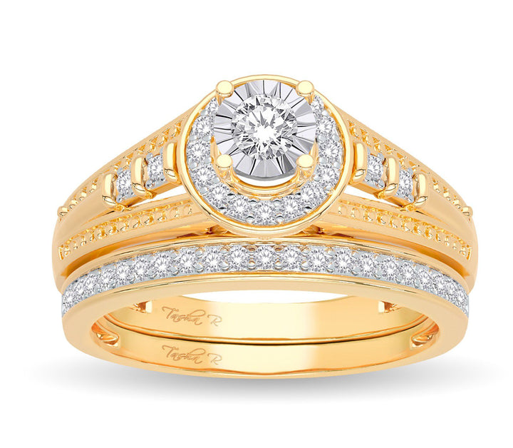 14K Yellow Gold Lab Diamond Bridal Ring (0.33ct)
