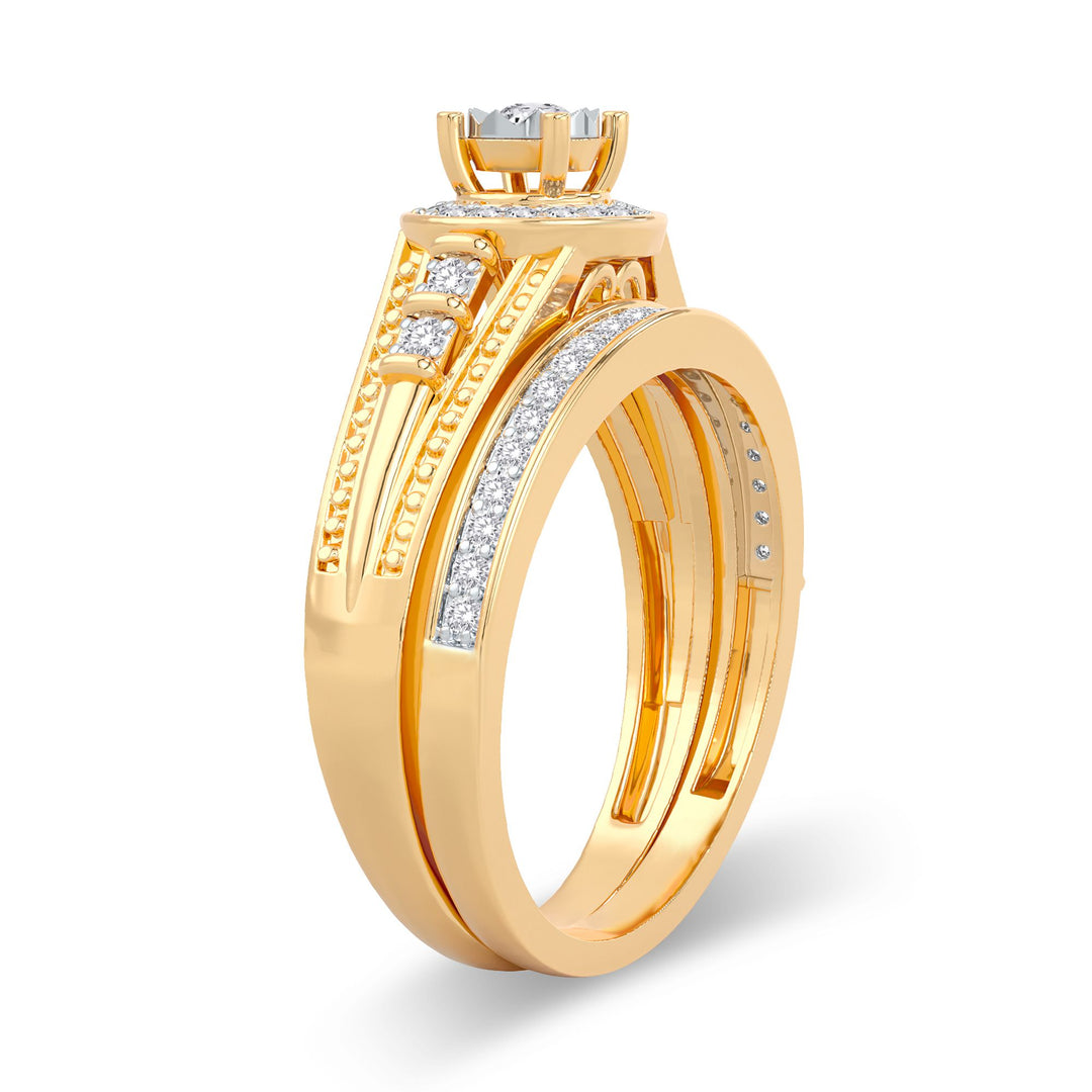 14K Yellow Gold Lab Diamond Bridal Ring (0.33ct)