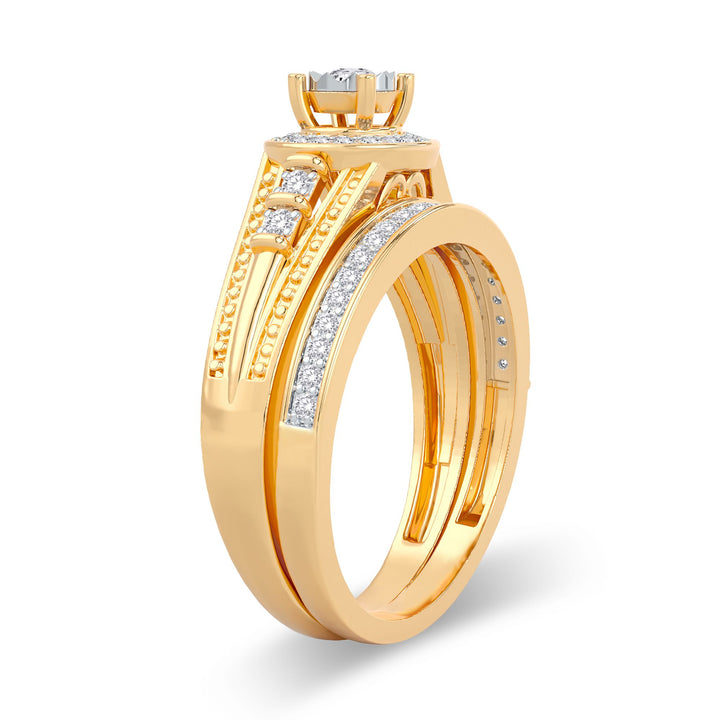 14K Yellow Gold Lab Diamond Bridal Ring (0.33ct)
