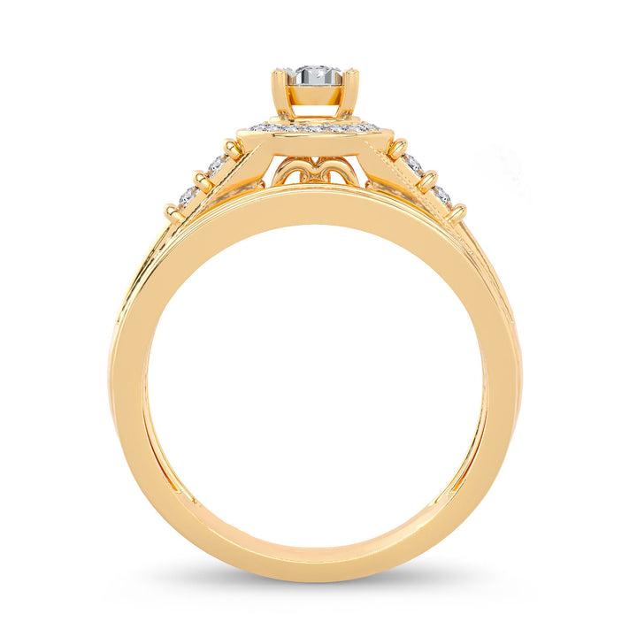 14K Yellow Gold Lab Diamond Bridal Ring (0.33ct)