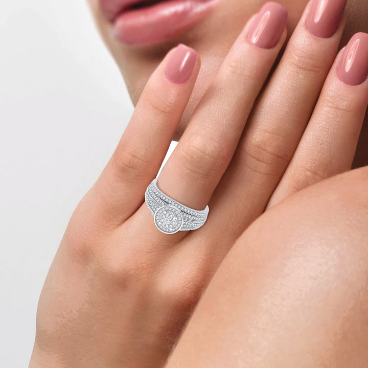 Elegant 14K White Gold 0.38CT Lab Diamond Bridal Ring