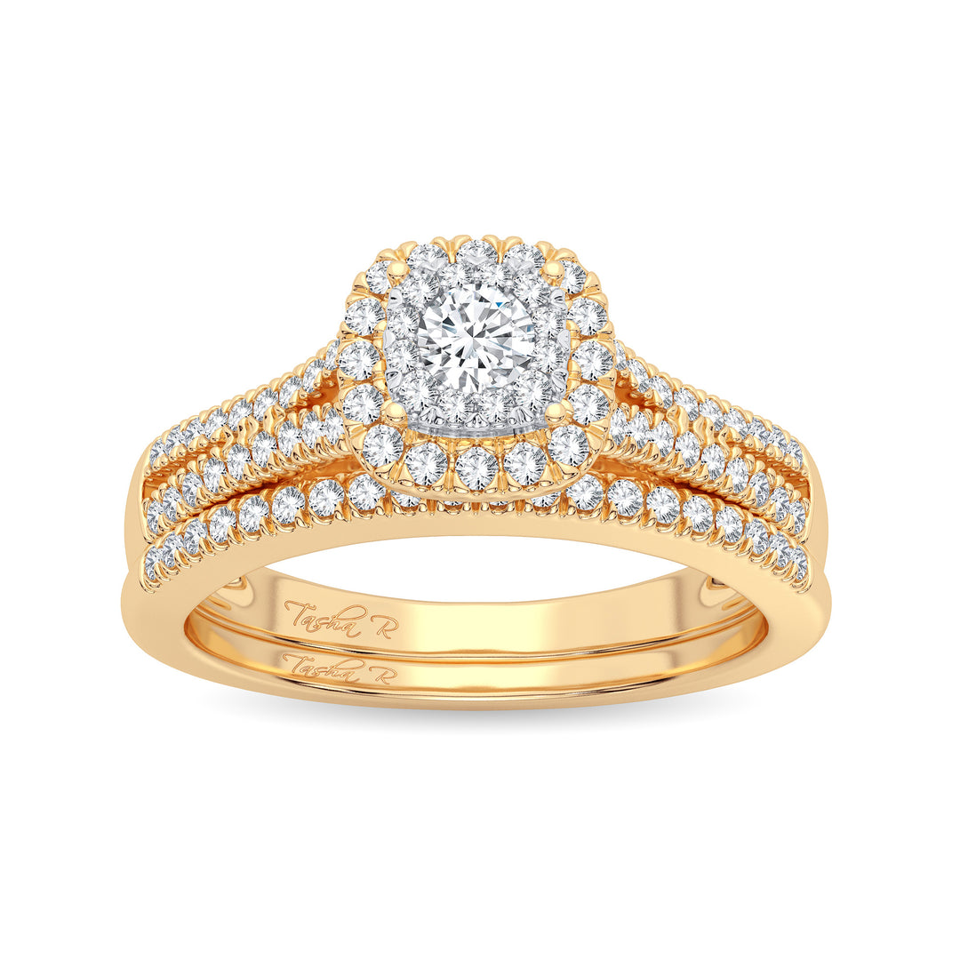 14K Yellow Gold Lab Diamond Womens Bridal Ring (0.38CT)