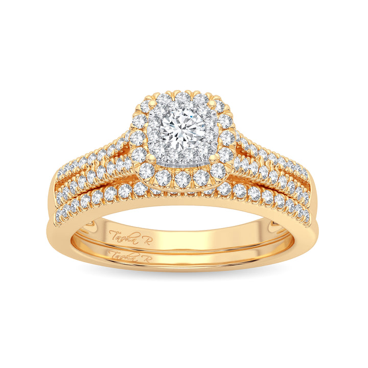 14K Yellow Gold Lab Diamond Womens Bridal Ring (0.38CT)