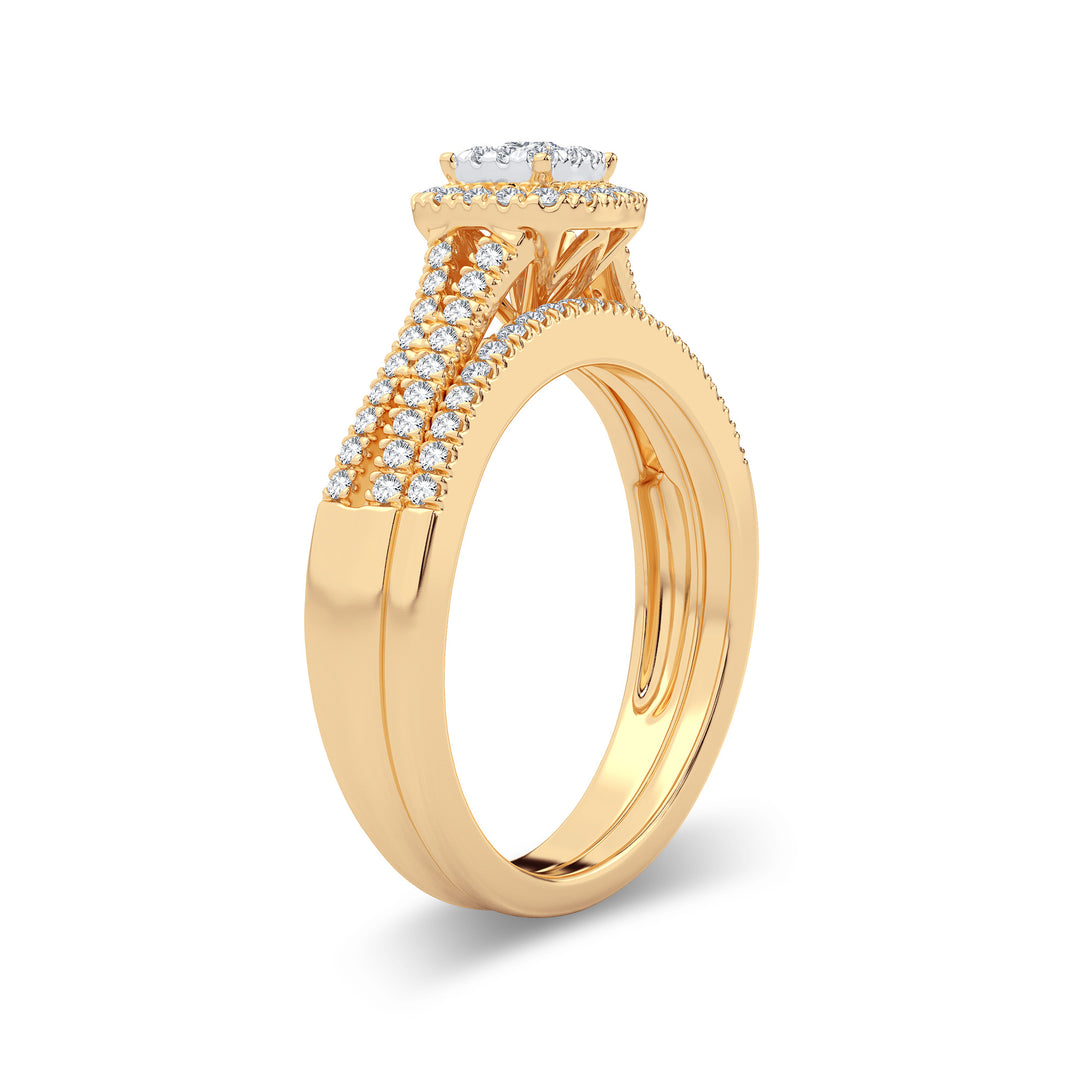 14K Yellow Gold Lab Diamond Womens Bridal Ring (0.38CT)