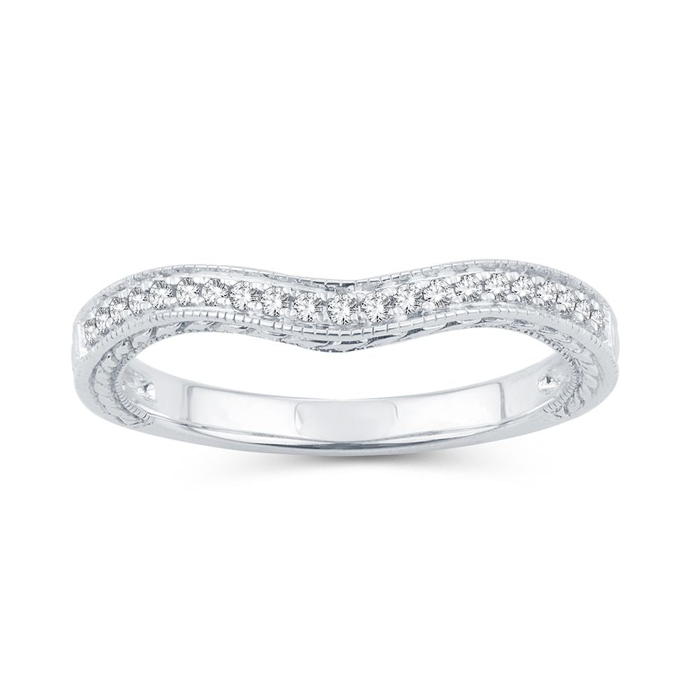 Sparkling 14K White Gold Lab Diamond Enhancer Ring Band
