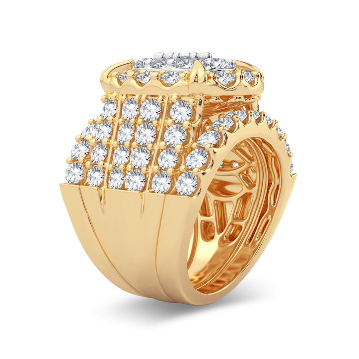 14K Yellow Gold 5CT Lab Diamond Bridal Engagement Ring