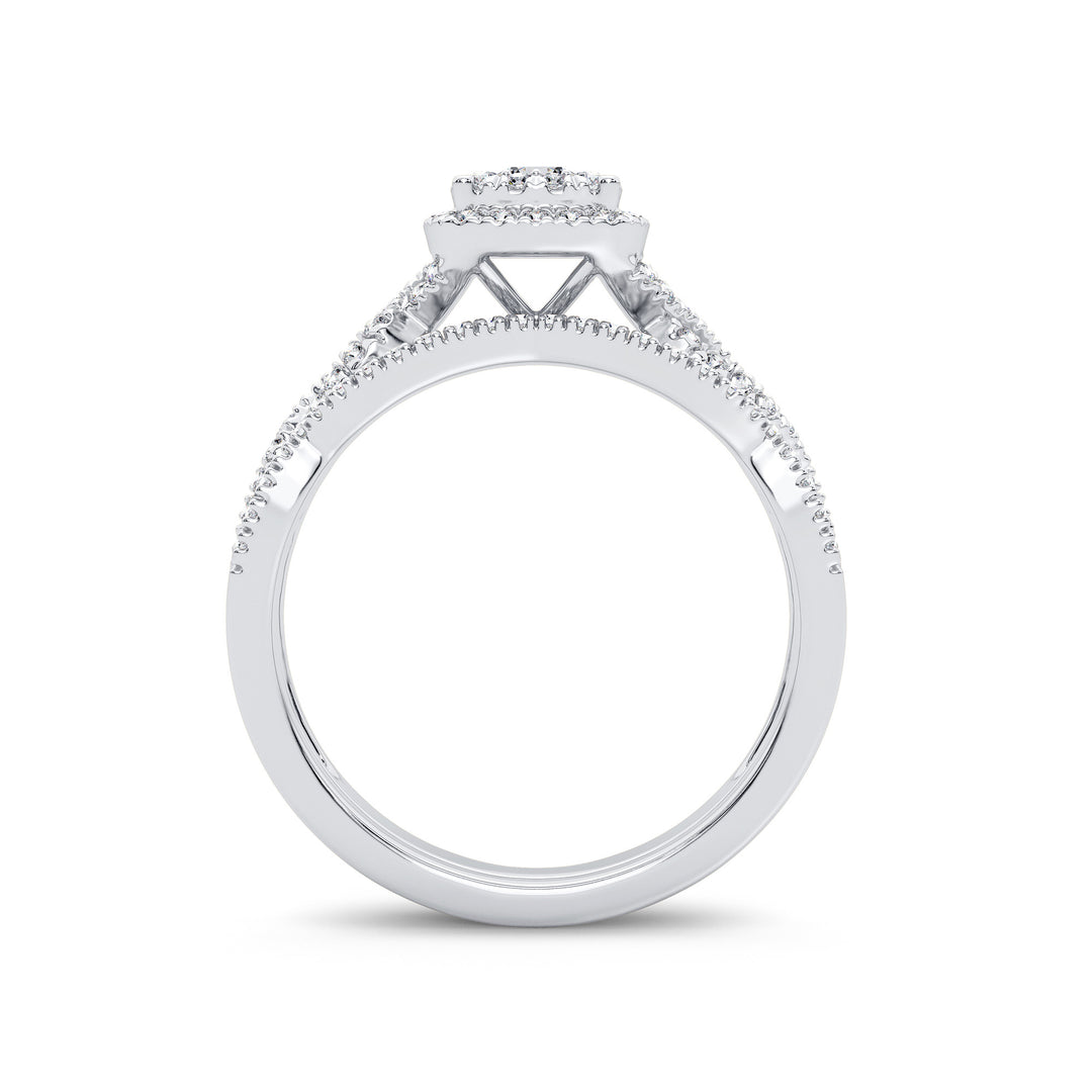 14K White Gold 0.43CT Lab Diamond Engagement Ring