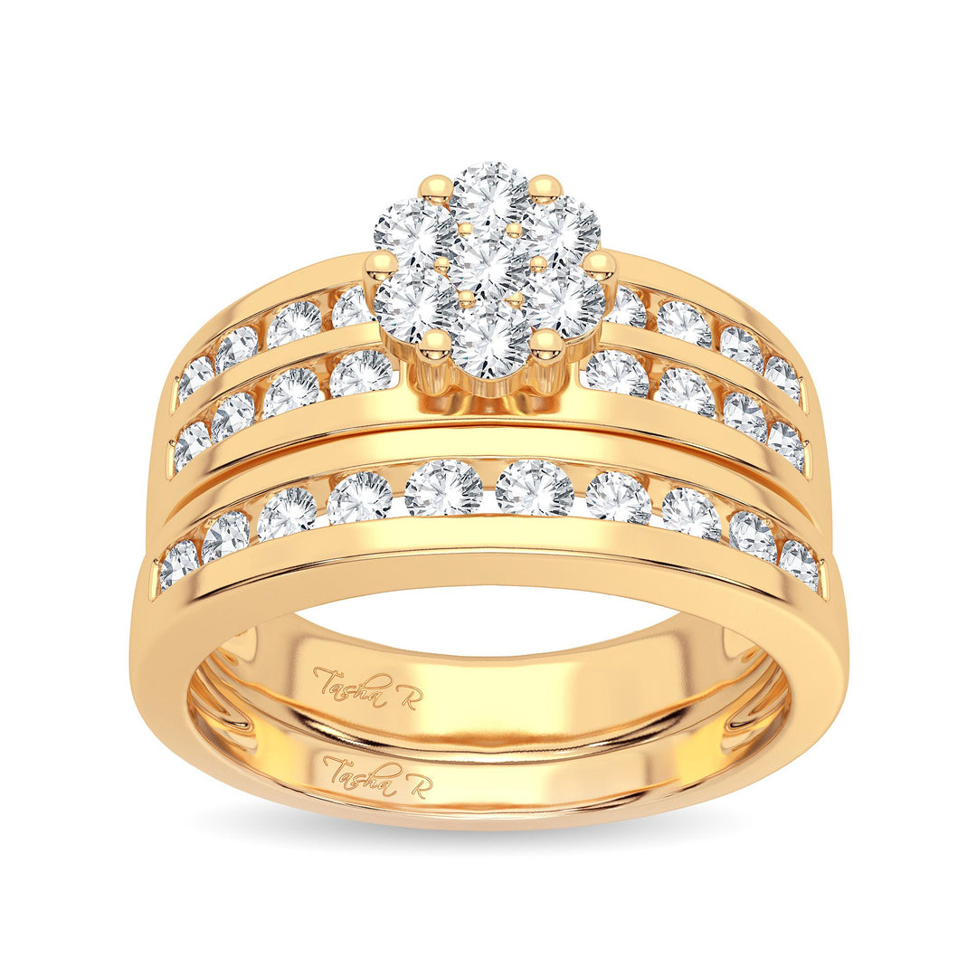 Sparkling Lab Diamond Engagement Ring in 14K Yellow Gold