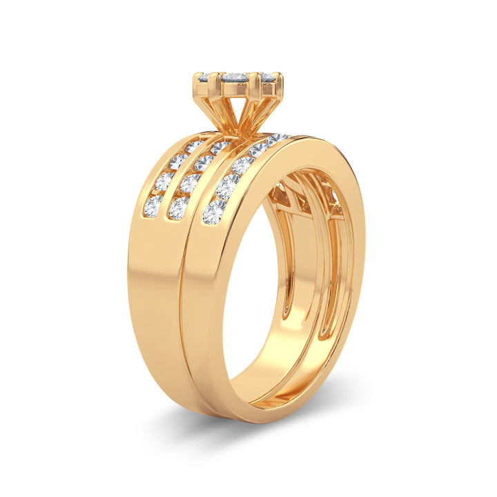 Sparkling Lab Diamond Engagement Ring in 14K Yellow Gold