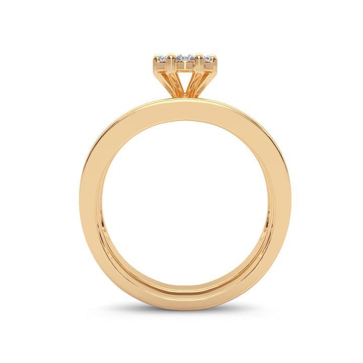 Sparkling Lab Diamond Engagement Ring in 14K Yellow Gold