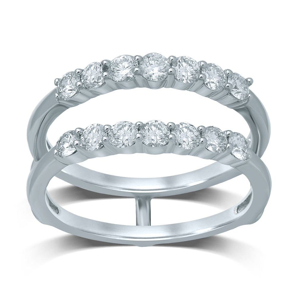 Sparkling Diamond Ring Guard in 14K White Gold