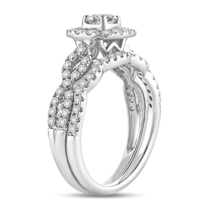 Brilliant 14k White Gold Lab Diamond Engagement Ring (1CT)