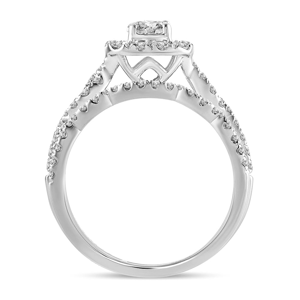 Brilliant 14k White Gold Lab Diamond Engagement Ring (1CT)