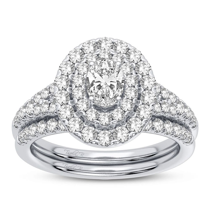 Timeless 14k White Gold 1CT Lab Diamond Bridal Ring