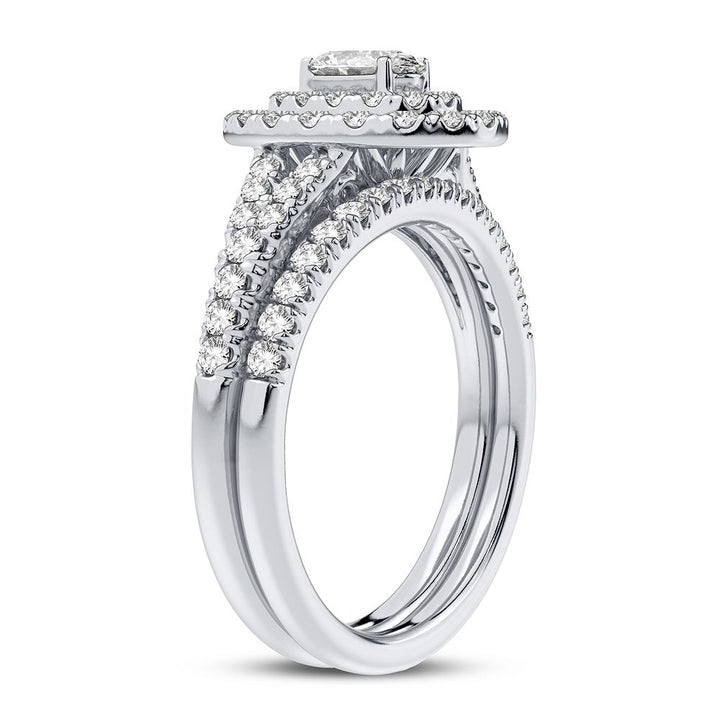 Timeless 14k White Gold 1CT Lab Diamond Bridal Ring