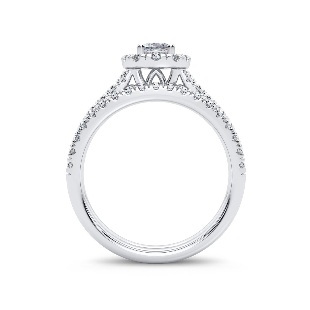 Brilliant 14k White Gold Lab Diamond Engagement Ring