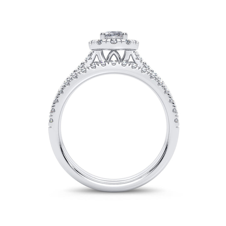 Brilliant 14k White Gold Lab Diamond Engagement Ring