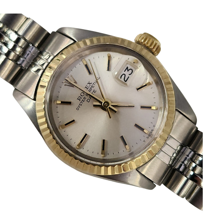 Vintage Rolex Oyster Perpetual date with champagne Dial 18k Jubilee Bracelet yellow gold two tone Ref 6917