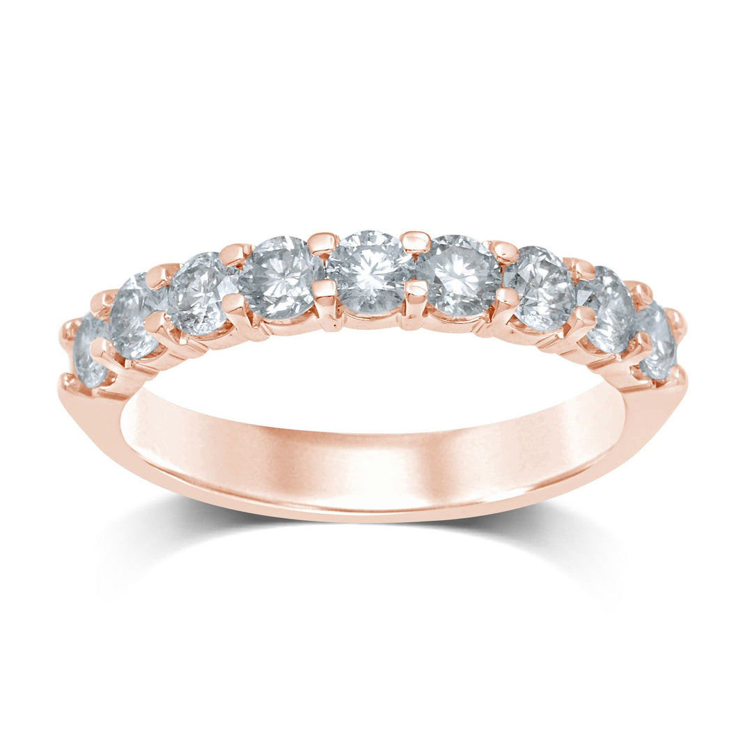 Delicate 14k Rose Gold Round Diamond Cluster Ring