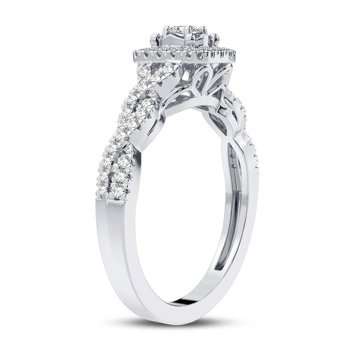Timeless 10k White Gold Lab Diamond Engagement Ring (0.33CT)