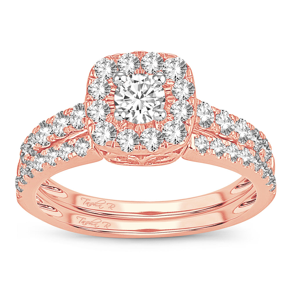 14k Rose Gold 1CT Lab Diamond Womens Engagement Ring